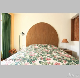 陈禹田园风格公寓经济型110平米卧室床图片