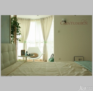陈禹简约风格公寓经济型110平米卧室飘窗床效果图