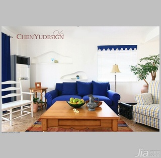 陈禹地中海风格公寓经济型140平米以上客厅沙发效果图