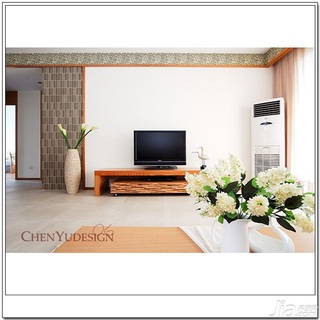 陈禹田园风格公寓经济型110平米客厅沙发图片