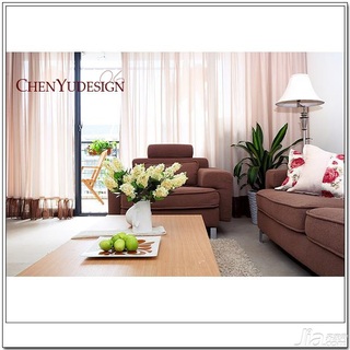 陈禹田园风格公寓经济型110平米客厅沙发效果图