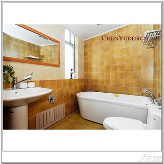 陈禹田园风格公寓经济型110平米卫生间洗手台效果图