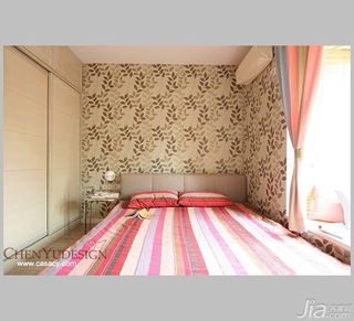 陈禹混搭风格公寓经济型80平米卧室飘窗床效果图