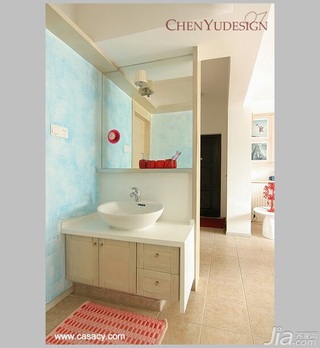 陈禹混搭风格公寓经济型80平米卫生间洗手台效果图