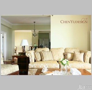 陈禹美式乡村风格公寓经济型140平米以上客厅沙发效果图