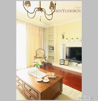 陈禹美式乡村风格公寓经济型140平米以上客厅茶几效果图