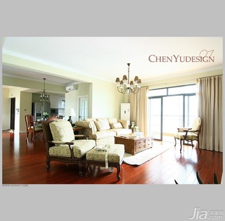 陈禹美式乡村风格公寓经济型140平米以上客厅沙发图片