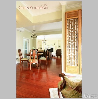 陈禹美式乡村风格公寓经济型140平米以上客厅餐桌效果图