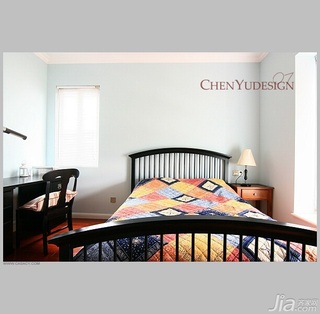 陈禹美式乡村风格公寓经济型140平米以上卧室床效果图