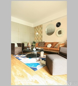 陈禹简约风格公寓经济型100平米客厅沙发背景墙沙发效果图