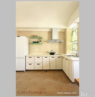 陈禹混搭风格复式经济型120平米厨房橱柜设计图纸