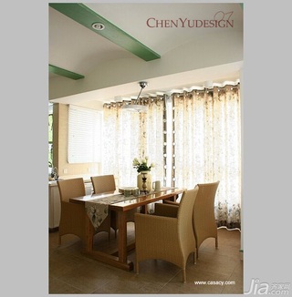 陈禹混搭风格复式经济型120平米餐厅餐桌图片