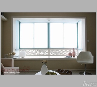 陈禹简约风格公寓经济型120平米客厅飘窗沙发效果图