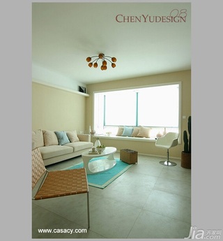 陈禹简约风格公寓经济型120平米客厅飘窗沙发效果图
