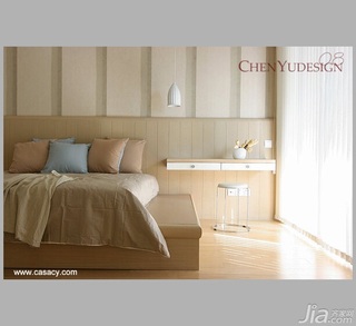 陈禹简约风格公寓经济型120平米卧室床效果图