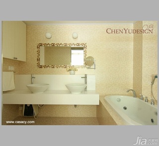 陈禹简约风格公寓经济型120平米卫生间洗手台图片