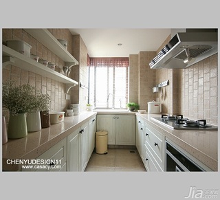 陈禹简约风格公寓经济型130平米厨房橱柜订做