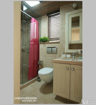 陈禹简约风格公寓经济型130平米卫生间洗手台效果图