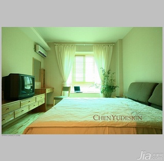 陈禹日式风格公寓经济型110平米卧室飘窗床效果图