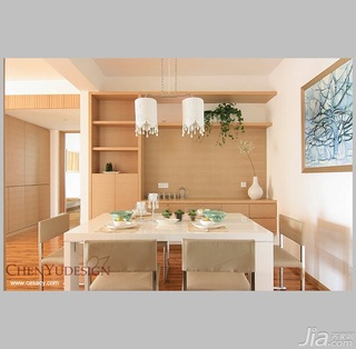陈禹简约风格四房富裕型140平米以上餐厅餐桌图片