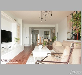 陈禹中式风格公寓经济型110平米客厅沙发效果图