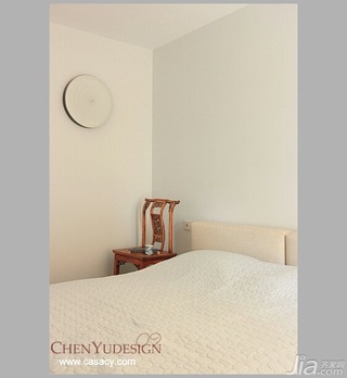 陈禹中式风格公寓白色经济型110平米卧室床图片