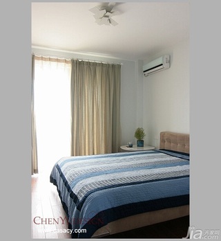 陈禹中式风格公寓经济型110平米卧室床效果图