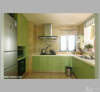 陈禹简约风格公寓经济型140平米以上厨房橱柜安装图