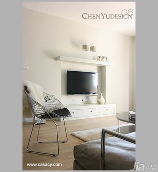 陈禹简约风格公寓经济型110平米电视背景墙沙发效果图
