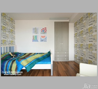 陈禹简约风格公寓经济型140平米以上卧室床图片