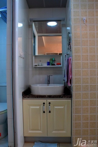 混搭风格小户型经济型40平米卫生间洗手台图片
