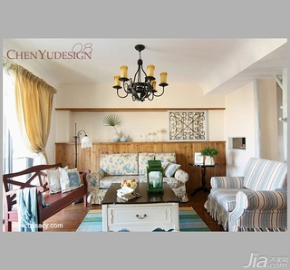 陈禹混搭风格公寓经济型130平米客厅沙发效果图