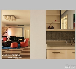 陈禹混搭风格公寓经济型客厅沙发图片