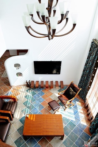 木水混搭风格别墅富裕型140平米以上客厅沙发效果图