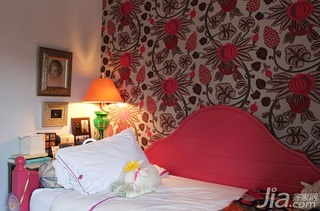 美式乡村风格三居室浪漫富裕型120平米卧室卧室背景墙床效果图