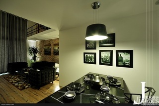 木水新古典风格公寓经济型140平米以上餐厅照片墙餐桌效果图