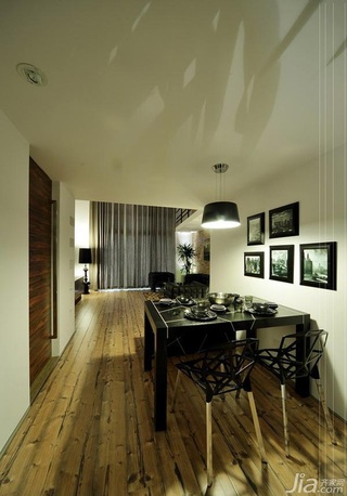 木水新古典风格公寓黑白经济型140平米以上餐厅照片墙餐桌图片