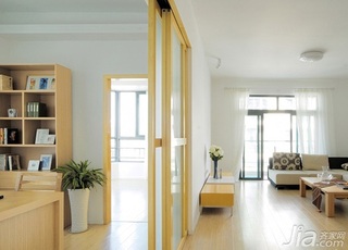 木水简约风格公寓实用经济型90平米客厅隔断沙发图片