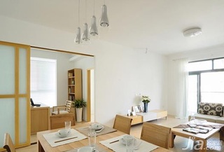 木水简约风格公寓实用经济型90平米餐厅餐桌效果图