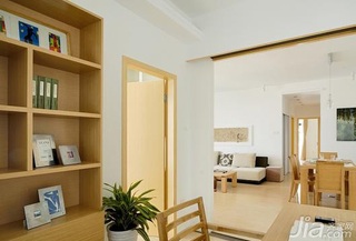 木水简约风格公寓实用经济型90平米书房书桌效果图