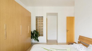 木水简约风格公寓实用经济型90平米卧室隔断床图片
