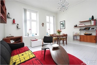 北欧风格一居室富裕型120平米客厅茶几效果图