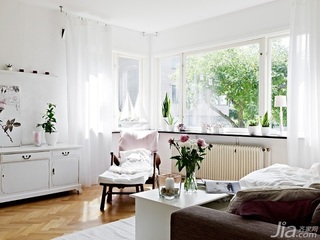 北欧风格二居室小清新富裕型110平米客厅茶几图片