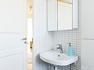 北欧风格二居室富裕型110平米卫生间洗手台图片
