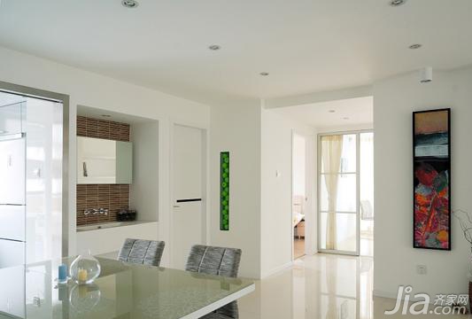 木水,公寓装修,90平米装修,经济型装修,简约风格,餐厅,餐桌,洗手台,浴室柜,装饰画,白色