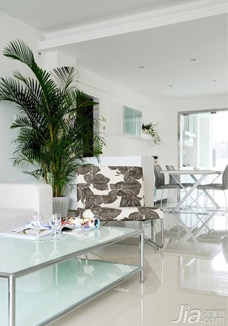 木水简约风格公寓小清新白色经济型90平米客厅沙发图片