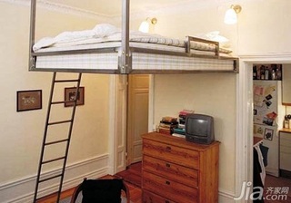 混搭风格二居室另类富裕型90平米卧室床效果图
