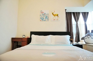 宜家风格小户型经济型50平米卧室床效果图