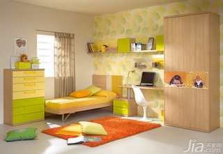混搭风格二居室富裕型90平米儿童房设计图纸