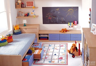 混搭风格二居室富裕型90平米儿童房设计